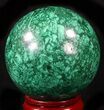 Gorgeous Polished Malachite Sphere - Congo #39407-1